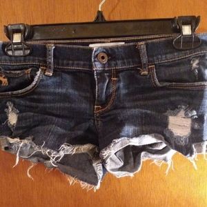Abercrombie kids ripped jean shorts size 14